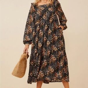 Hayden Los Angeles “The Stephanie” Floral Cottagecore Bohemian Maxi Dress